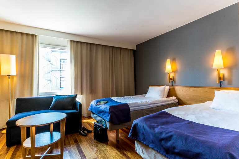 Beds in room Family Three at Scandic Portalen