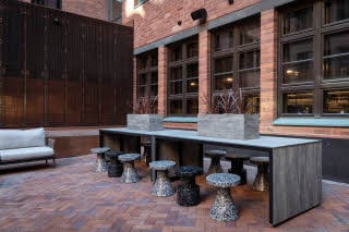 courtyard terrace at scandic helsinki hub