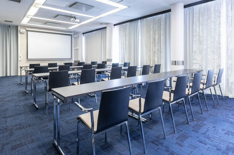 Table and chairs in Meeting room