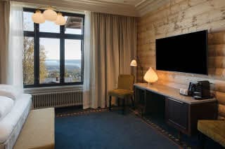 view from superior plus room at scandic holmenkollen park in oslo