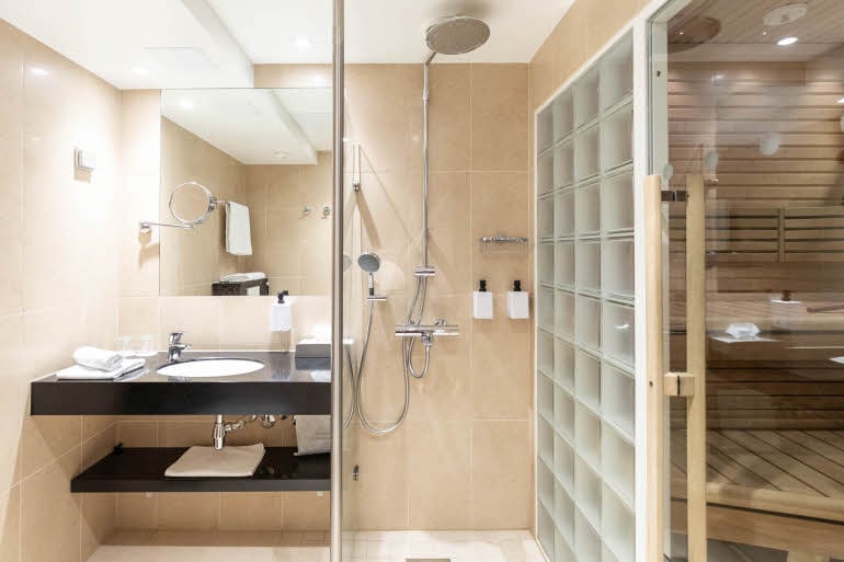 Superior Sauna, bathroom 