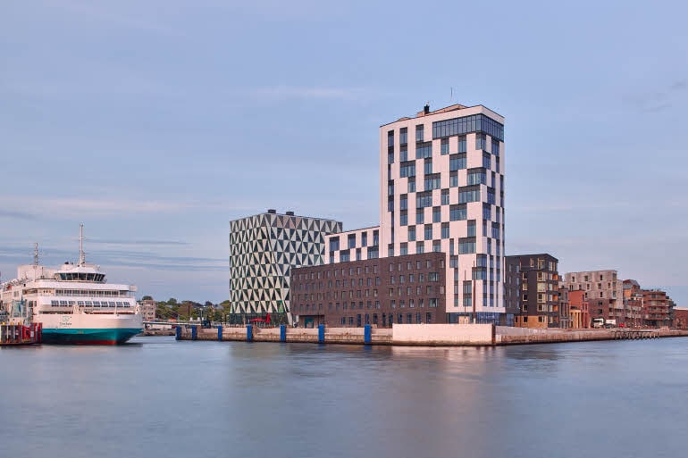 facade at scandic oceanhamnen in helsingborg