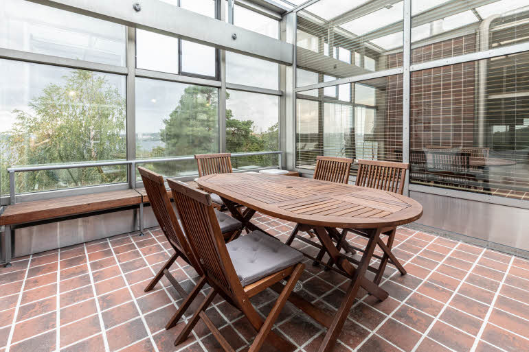 terrace in master suite at scandic rosendahl in tampere finland