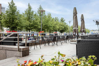 The terrace at hotel Scandic Grand Marina in Helsinki 