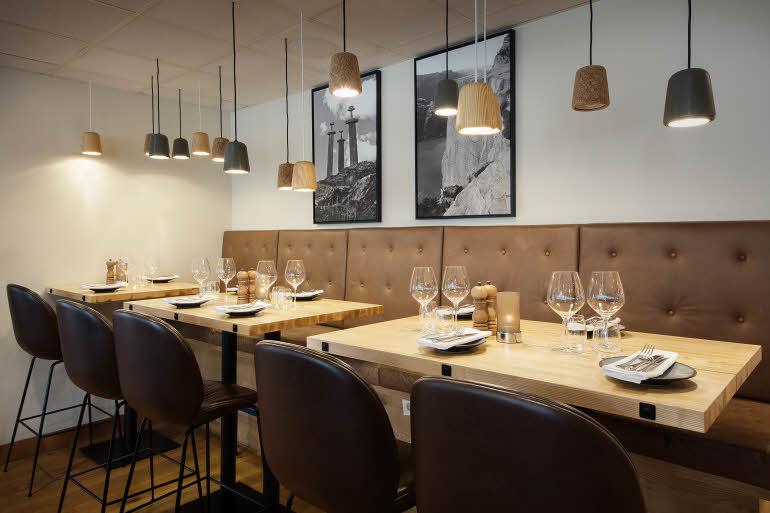 seating area in restaurant