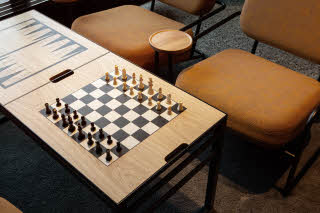 table chess at bar haik at scandic voss in norway
