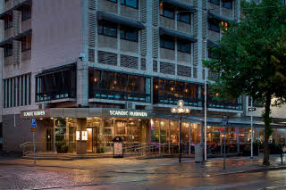 entrance at scandic rubinen in gothenburg sweden