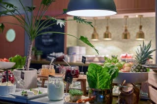 Breakfast area at Scandic CH Gavle in Sweden