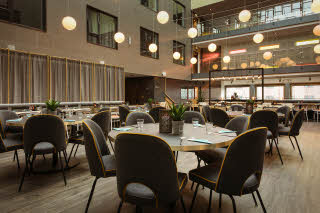 Breakfast restaurant at scandic solsiden in trondheim norway