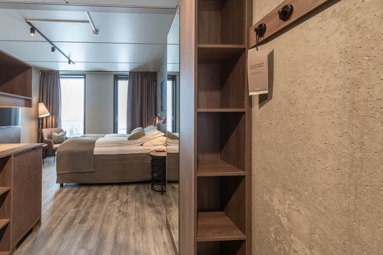 hall in standard room at scandic sortland