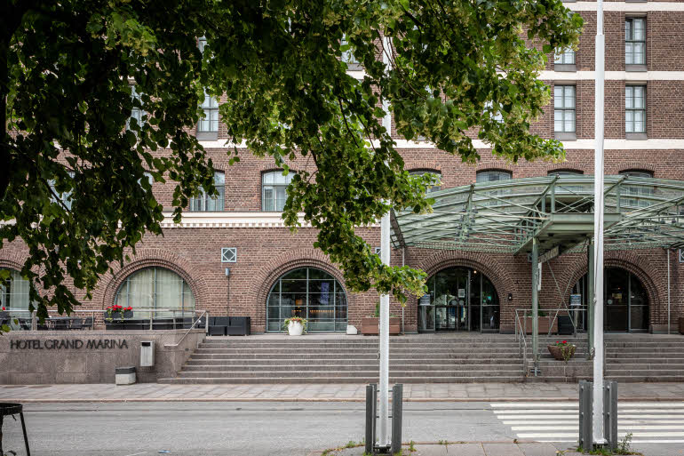 The facade of Scandic Marina Congress center in helsinki