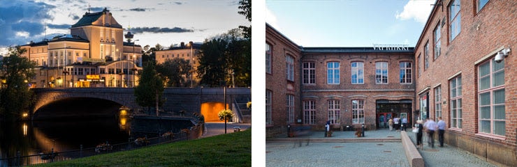 Tampere Theatre and Vapriikki Museum Centre. Image rights: Visit Tampere/Atacan Ergin and Olli-Pekka Latvala